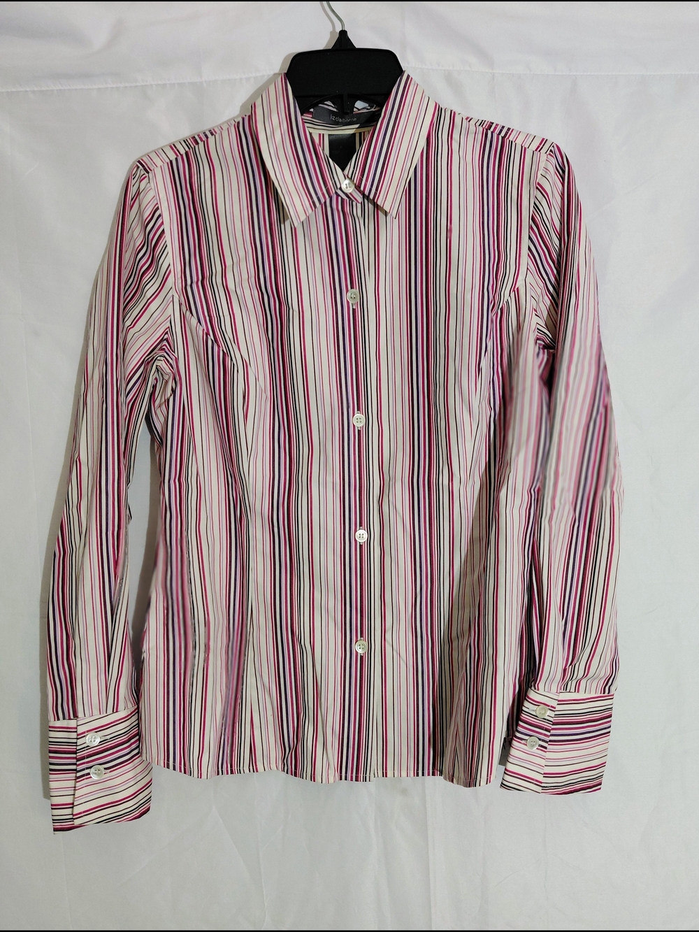 Women's Pink Stripe Button-Up Shirt